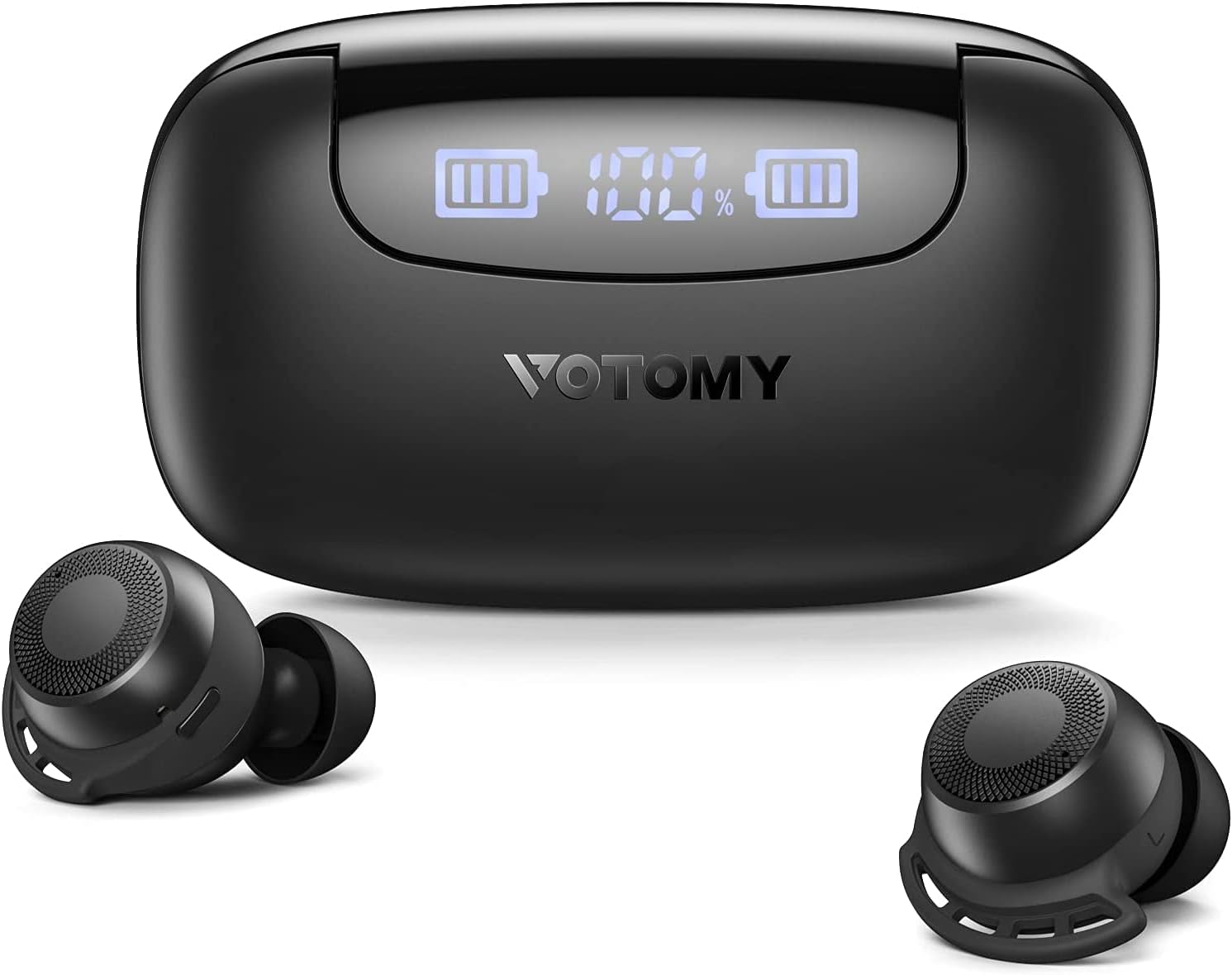 Wireless Earbuds, Votomy SoloPods S1 Sport Earbuds 100H Playback with IPX8 Waterproof, Workout Earbuds, Wireless Earbuds with Microphone, Deep Bass