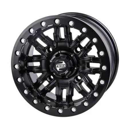 4/156 Tusk Nebo Beadlock Wheel 14x7 5.0 + 2.0 Matte Black - Megean
