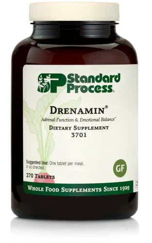 Standard Process Drenamin - Whole Food Antioxidant, Adrenal Support and Immune Support with Shitake, Alfalfa, Rice Bran, Riboflavin, Calcium Lactate