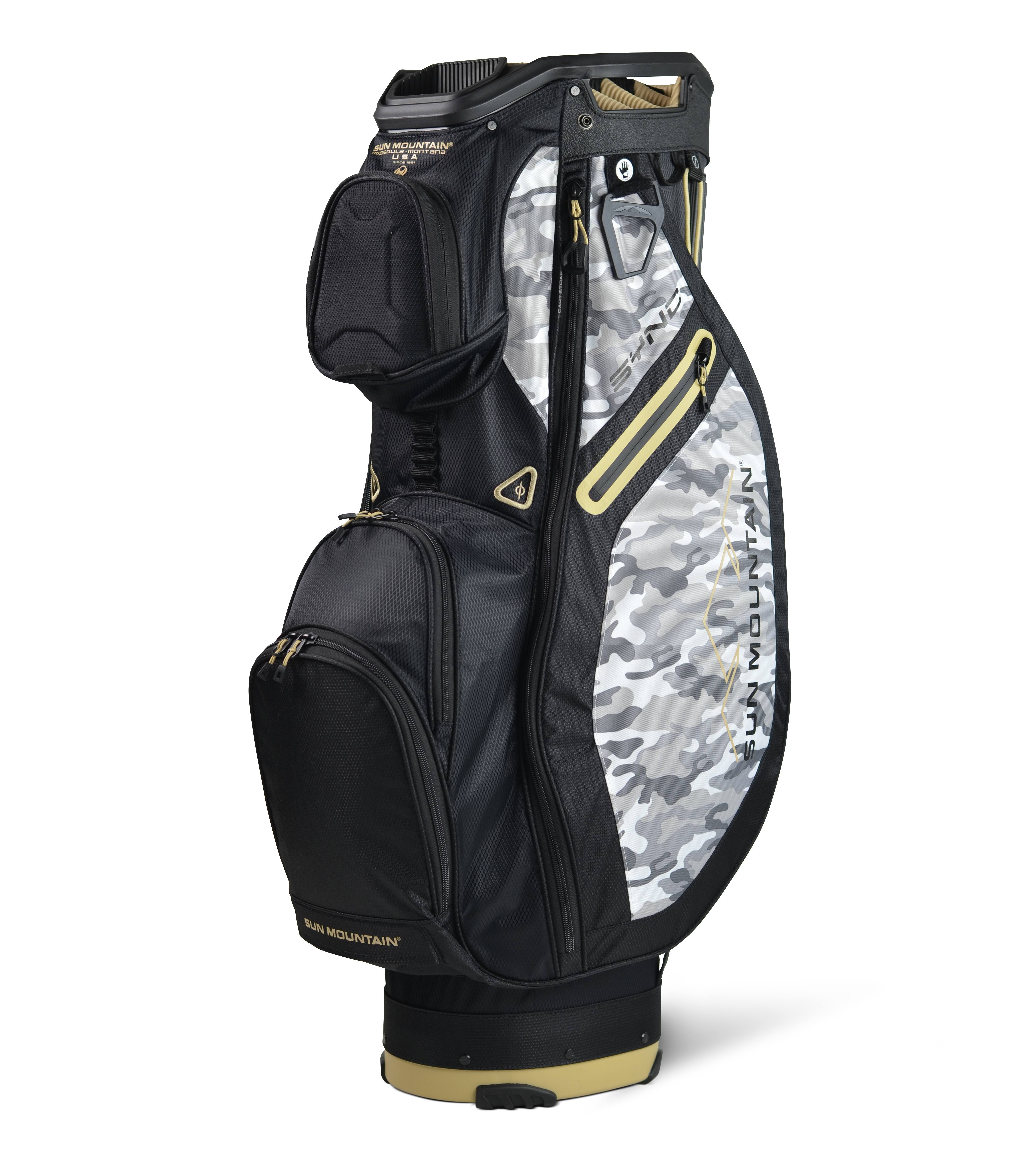 Sun Mountain Sync Cart Bag, Black/Gray/Camo/Gold