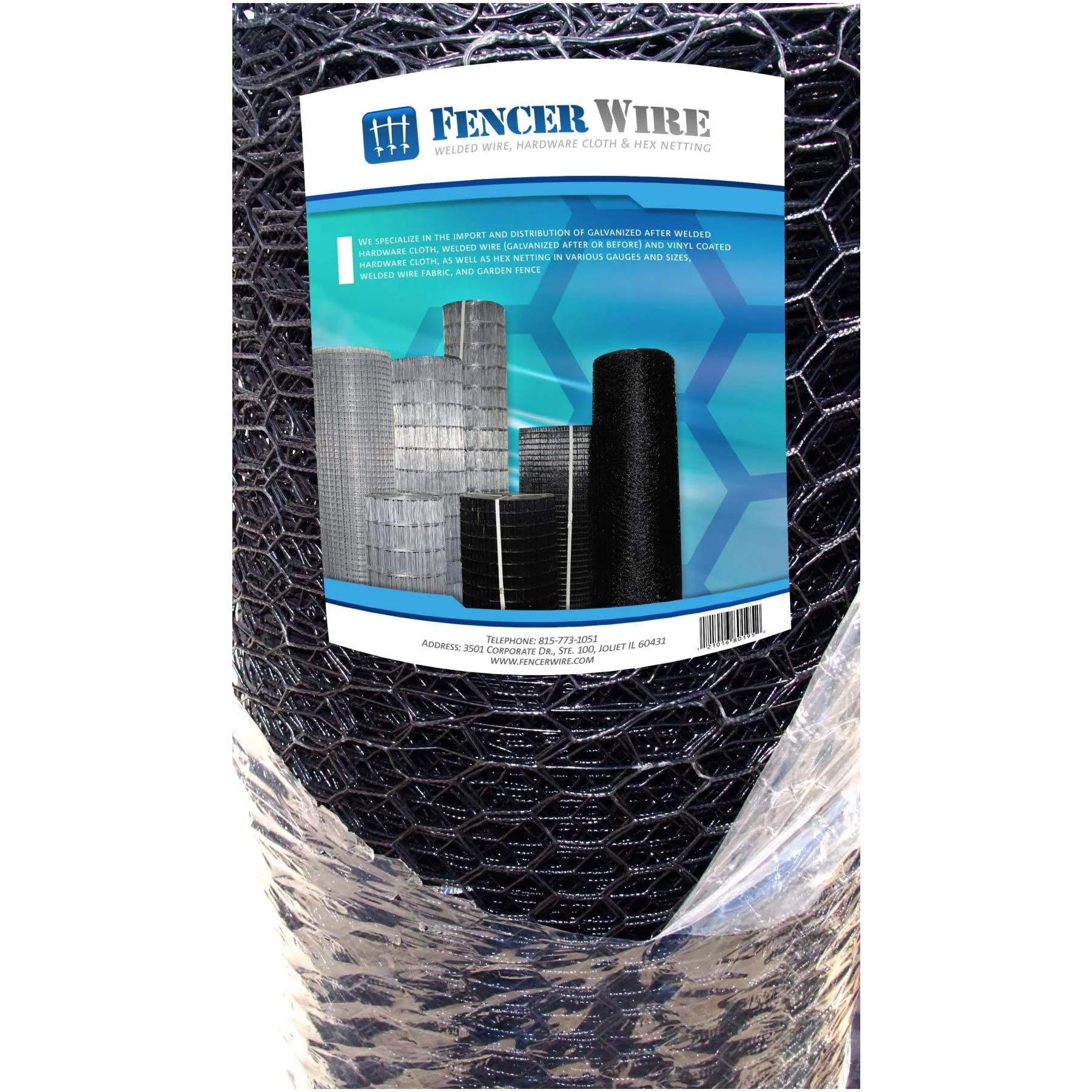 Fencer Wire Poultry Hex Netting 20 Gauge Vinyl Coated Black 72x22x150& 1x22 Mesh - Avayadevconnect