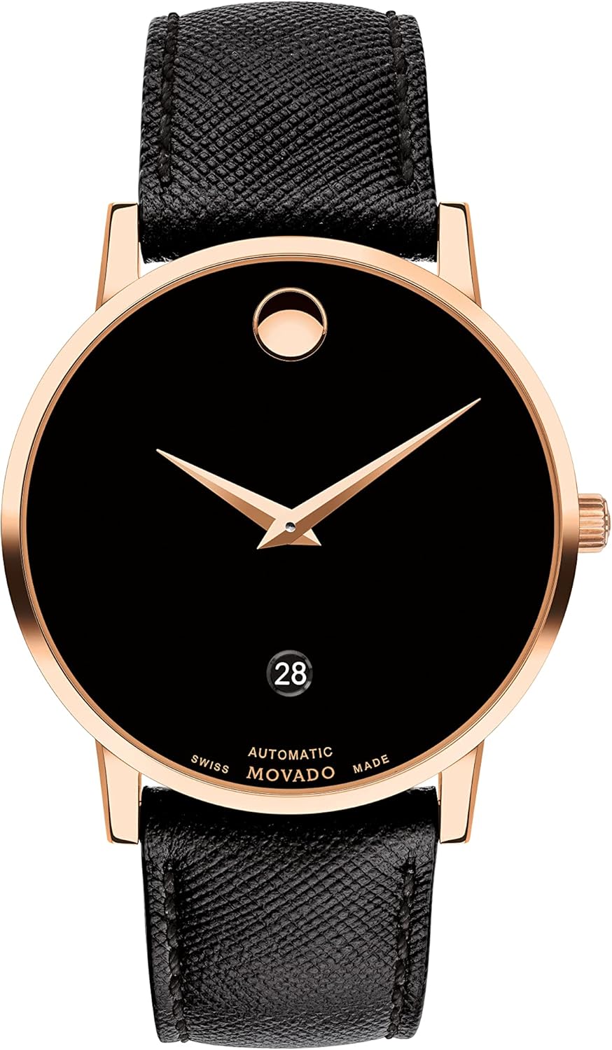 Movado Museum Classic Men's Watch - Swiss Automatic Movement, Calfskin Strap - 3 ATM Water Resistance - Classic, Luxury Fashion Timepiece for Him