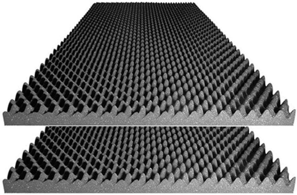 Foamily Acoustic Foam Egg Crate Panel Studio Foam Wall Panel 48" X 24" X 2.5" (2 Pack) Pack of 2