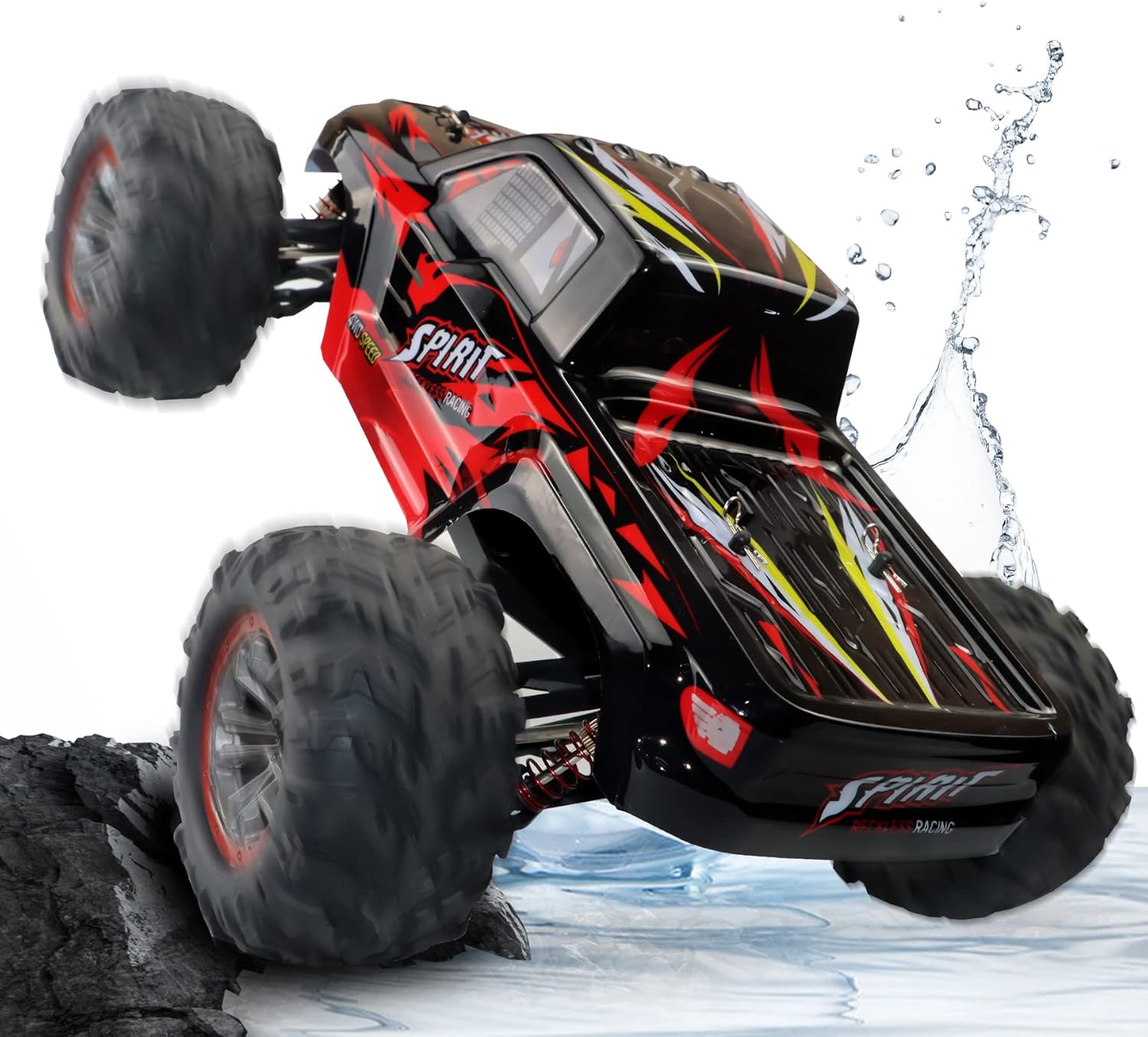 RC Cars 1:10 Large Scale Hobby Grade Remote Control Car,50 KM/H High Speed Monster RC Truck,4WD 2.4GHz Off Road Waterproof All Terrains Racing Toy