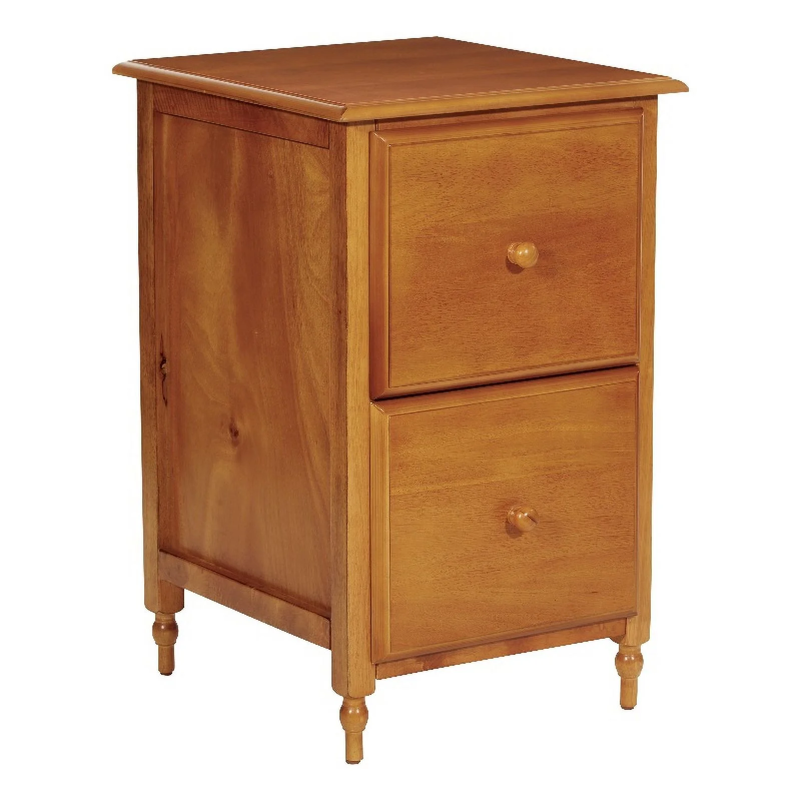 Pemberly Row Modern 2 Drawer Wood File Cabinet in Antique Cherry