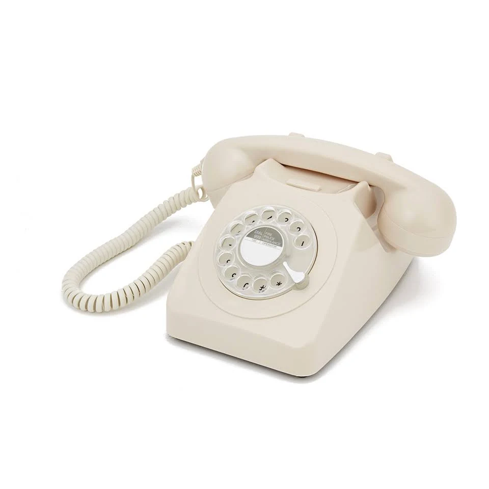 GPO Retro 746 Rotary Dial Telephone - Ivory White