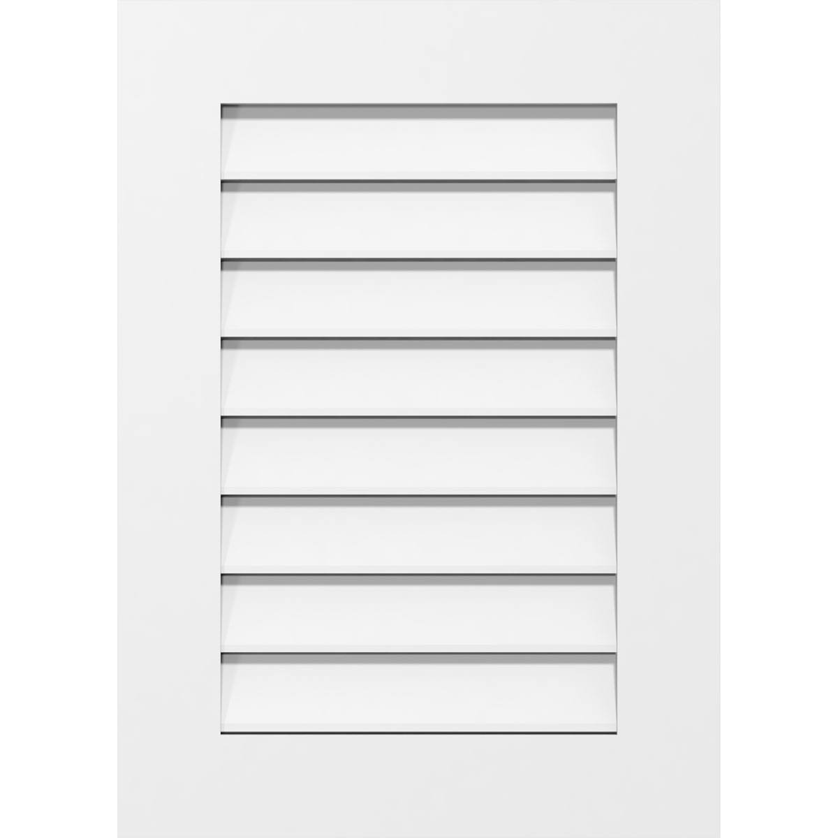 Vertical Surface Mount: Functional, Standard Frame PVC Gable Vent Ekena Millwork Size: 26x22 W x 36x22 L