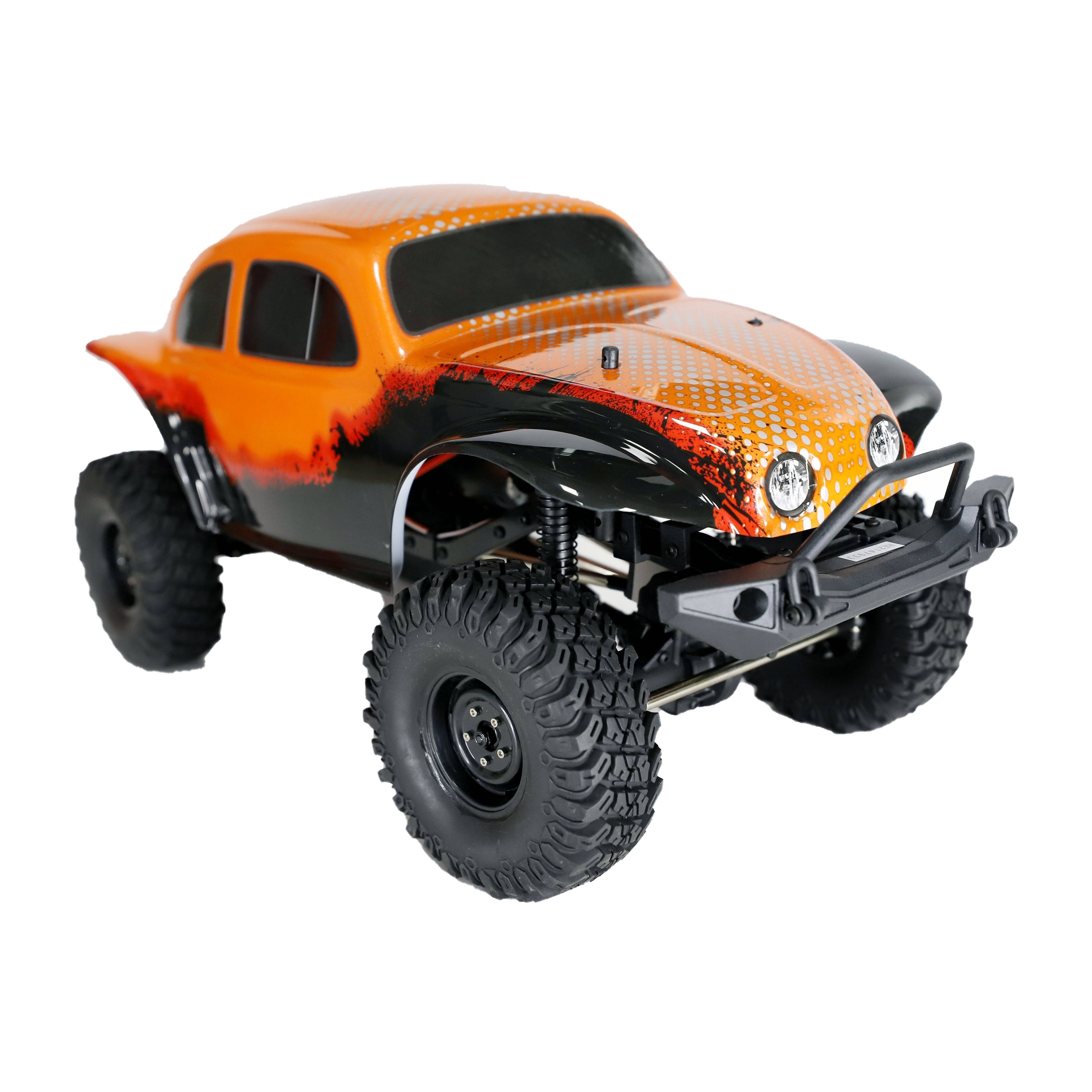 Aleko Rccar15-ap Rock Crawler Off-Road 4WD Electric Powered RC Car - 1:10 Scale - Orange
