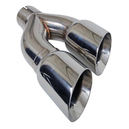 3 inch Polished Stainless Steel Summit Racing Stainless Steel Exhaust Tips - Dual, Clamp-on, Round | Summit Racing Equipment 691 - Megean