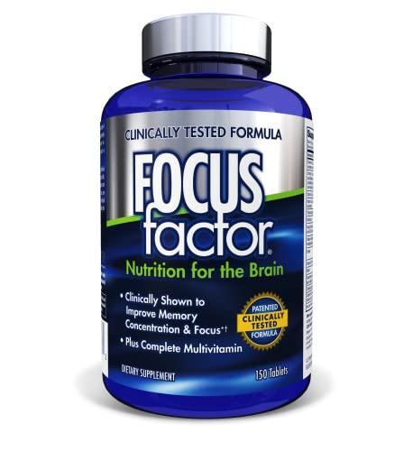 Focus Factor Nutrition for The Brain Improved Memory & Concentration Brain Supplement, 150 Count, 1 Pack (10407) - Kansas Nuitrition - HNZSDS