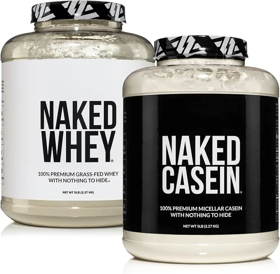 Naked Grass Fed Protein Bundle: 5LB Unflavored Naked Whey and 5LB Unflavored Naked Casein - Kansas Nuitrition - HNZSDS