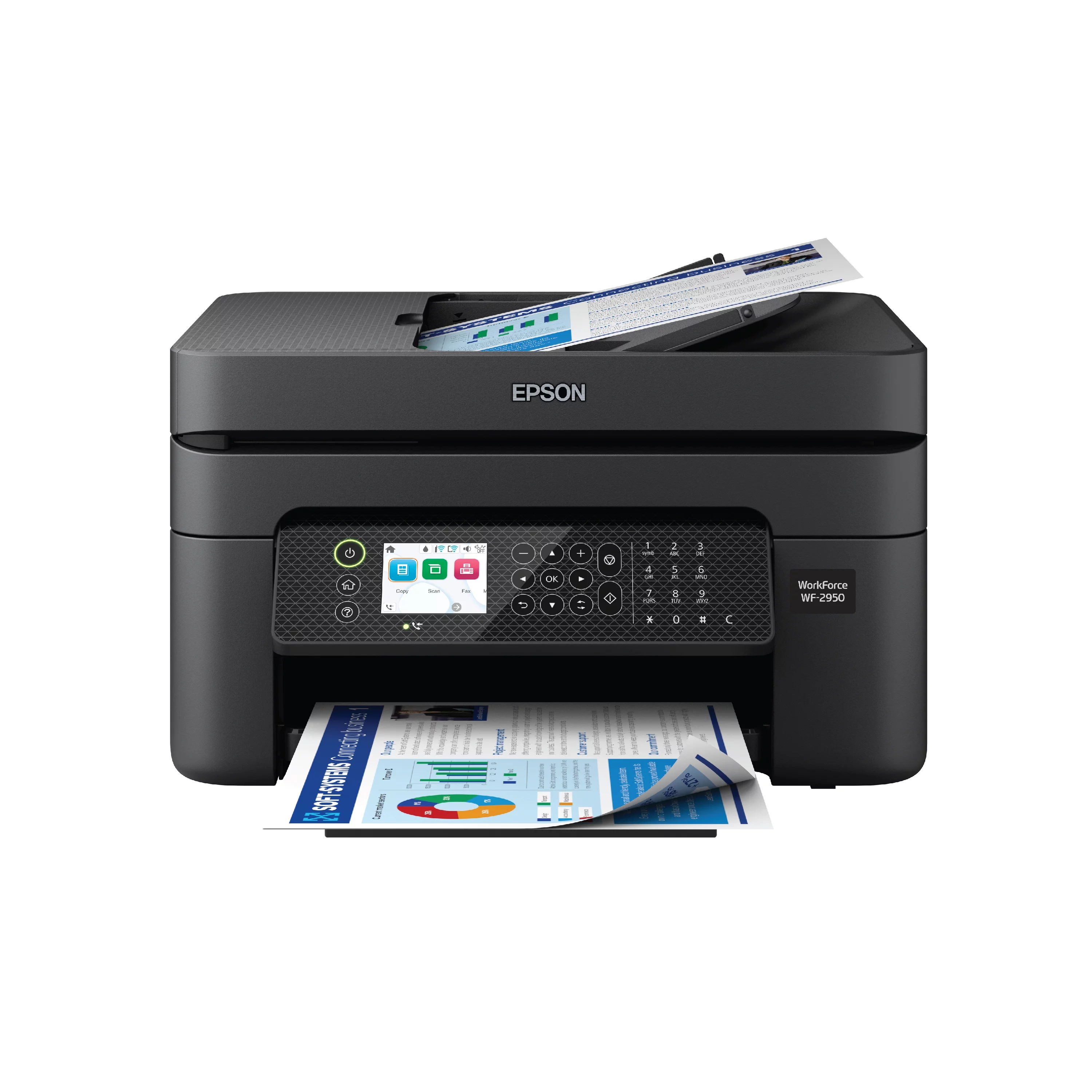 Epson WorkForce WF-2950 All-in-One Wireless Color Printer with Scanner, Copier and Fax