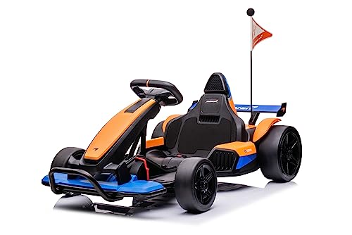 Best Ride On Cars Officially Licensed McLaren GoKart 24V for Ages 6 and Up - Electric Go Kart with Steering Wheel, Versatile Driving Modes