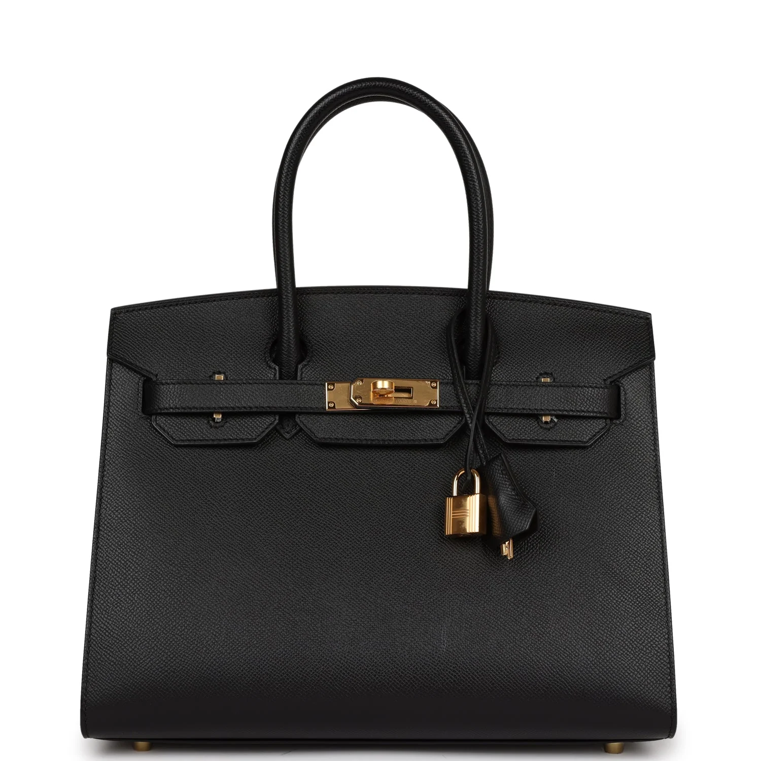 Hermes Birkin Sellier 30 Black Epsom Gold Hardware