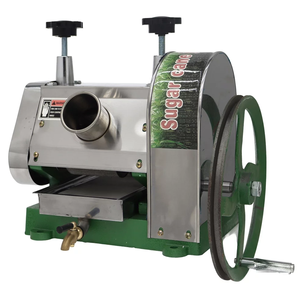 INTSUPERMAI Manual Sugar Cane Juicer Sugarcane Press Extractor Squeezer Stainless Steel with Knives