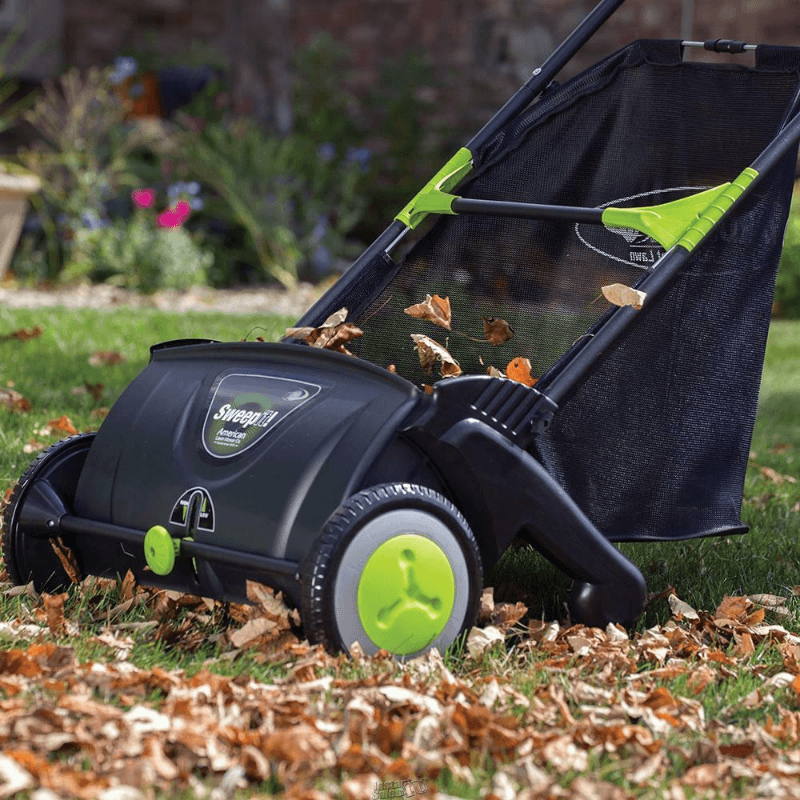 Premium 2023 Leaf Collecting Push Lawn Yard Sweeper 21 Inches