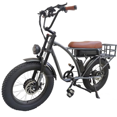 (US Warehouse) Dual Motor 2000W Electric Bike for Adults, Full Suspension, 18AH Removable Battery