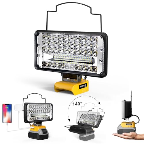 Cordless 20V Max LED Work Light for Dewalt 20V Battery