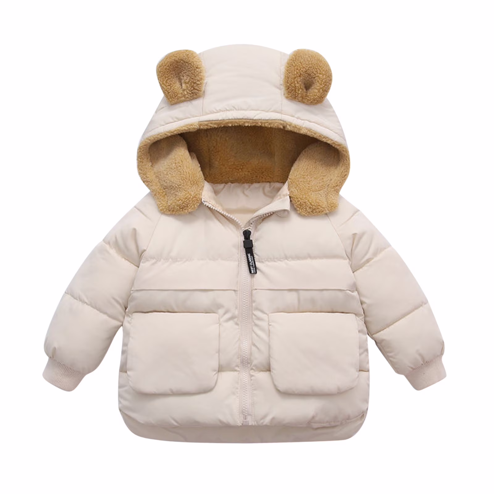 Winter Clothes for Toddler Boys Toddler Kids Baby Boys Girls Winter Warm Solid Coats Bear Ears Hooded Padded Jacket Outwear Little Girls Clothes