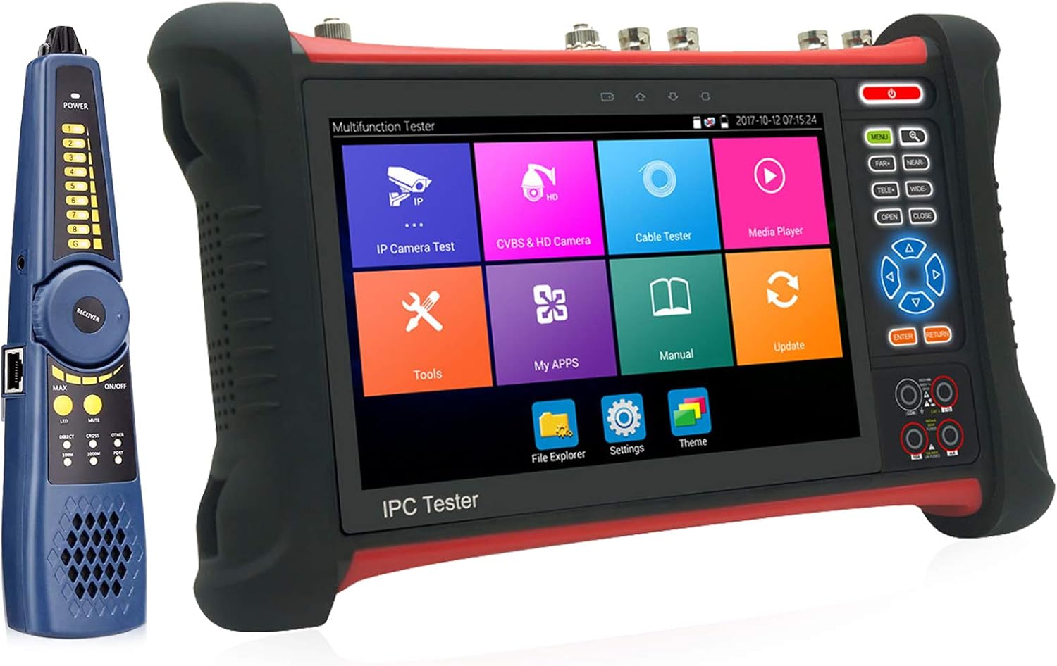 Rsrteng X7-MOVTADHS Upgraded version 4K CCTV Camera Tester 7 inch IPS Touch Screen Monitor CCTV Tester with TVI CVI AHD SDI IP Camera Test Support