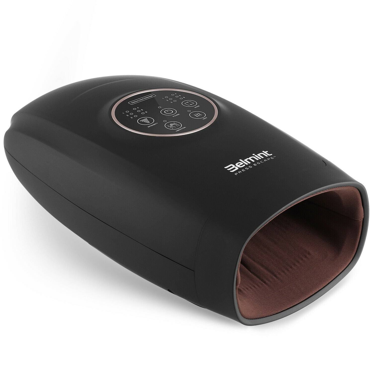 Cordless Air Compression Hand Massager with Heat - Black
