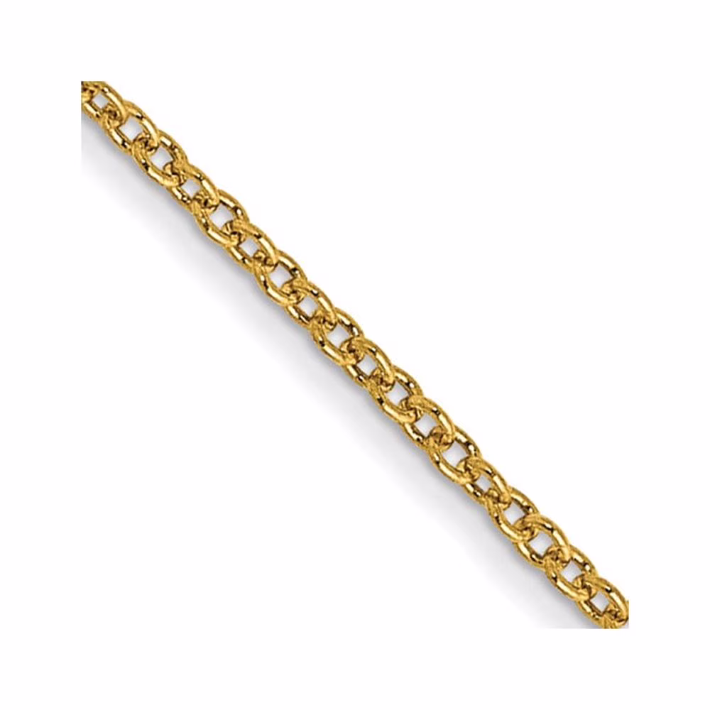 Primal Gold 14K Yellow Gold 1mm Round Open Link Cable Chain