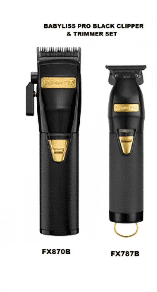 Babyliss FX Black Clipper FX870BN & FX Black Trimmer FX787B Combo - Curated Treasures Market