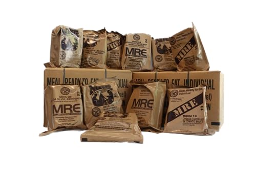 Food Dude 82nd Military MRE Surplus - 2026 Inspection - Meals Ready to Eat Military Meals with Heater Packs - 1250 Calories per MRE Full Meals