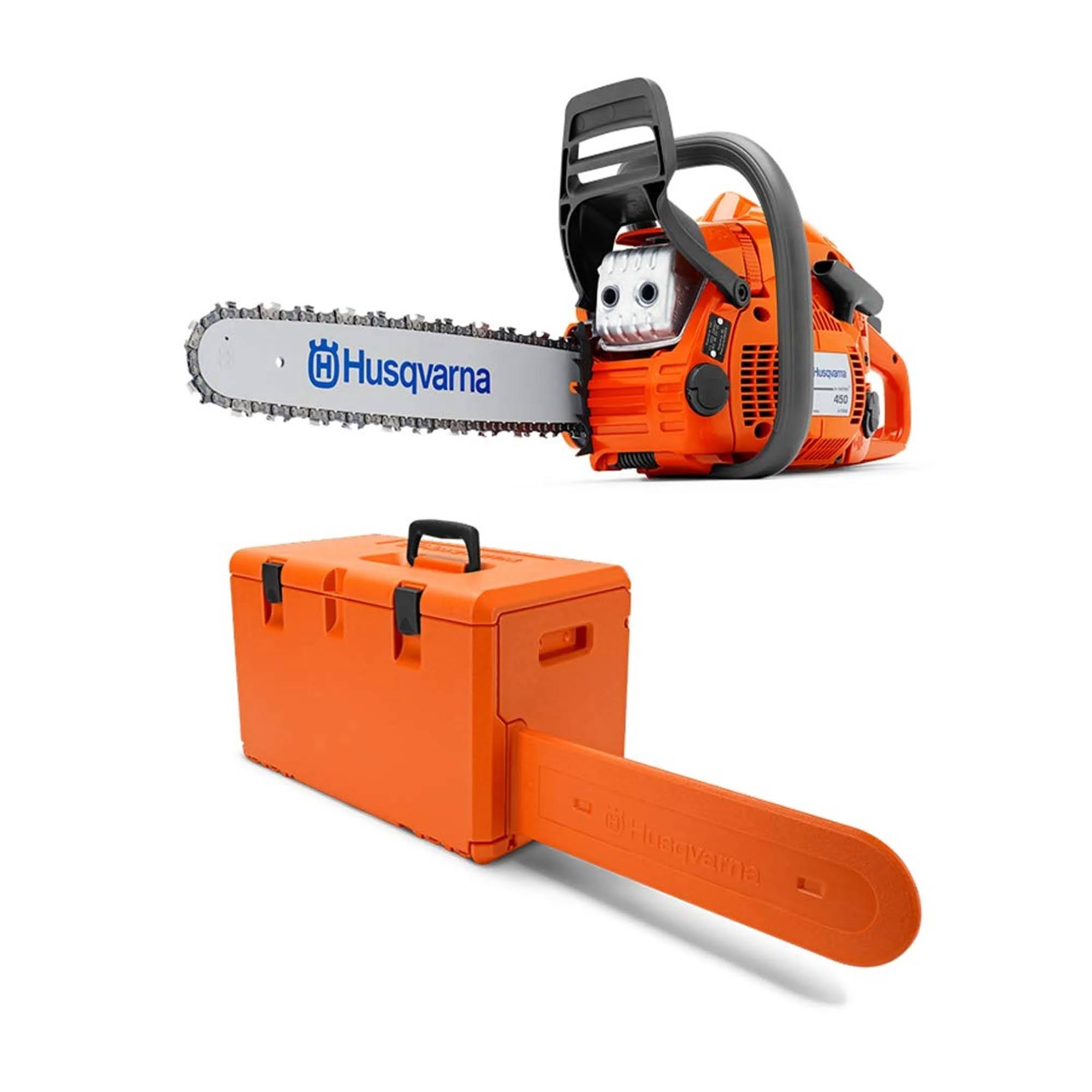 Husqvarna 967651104 450 II E Series 50.2cc 18 inch GAS Powered Chainsaw with Powerbox Case