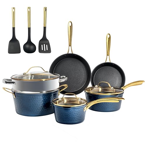 Granitestone 15 Pc Kitchen Pots and Pans Set Non Stick, Pot and Pan Set, Kitchen Cookware Sets, Induction Cookware Set