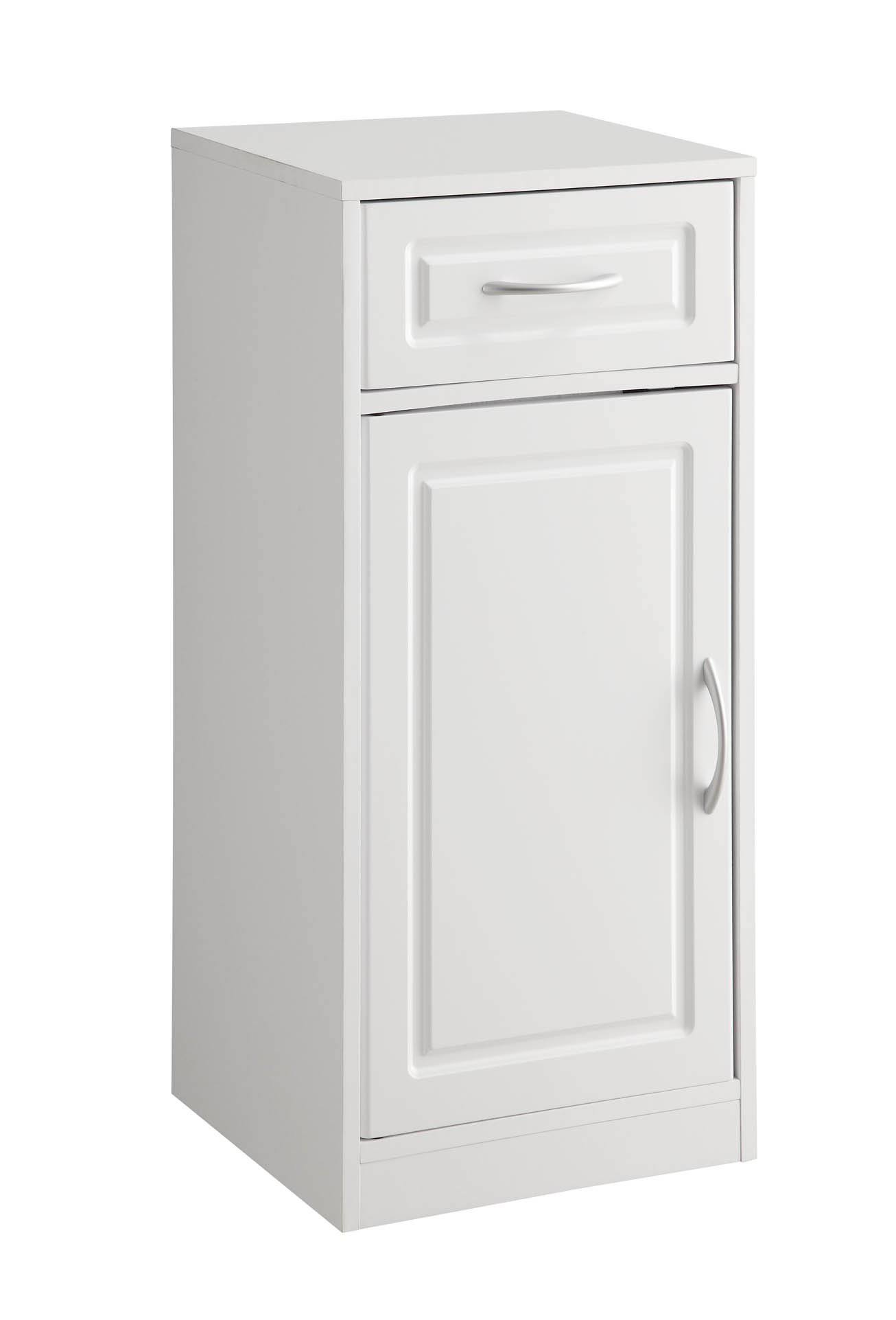 4D Concepts Bathroom 1 Door/1 Drawer Base Cabinet White