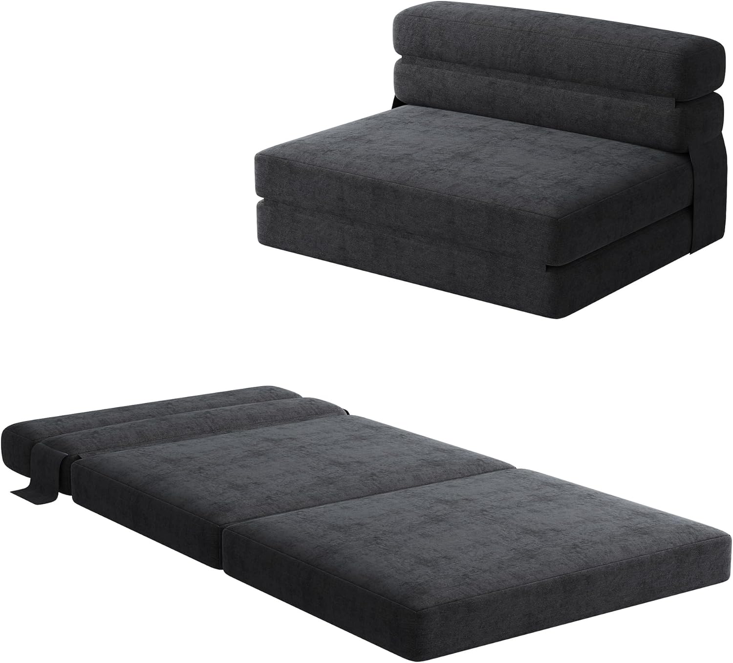 HNEBC Folding Sofa Bed Couch, Convertible Sleeper Chair Bed, Memory Foam Futon Sofa Bed