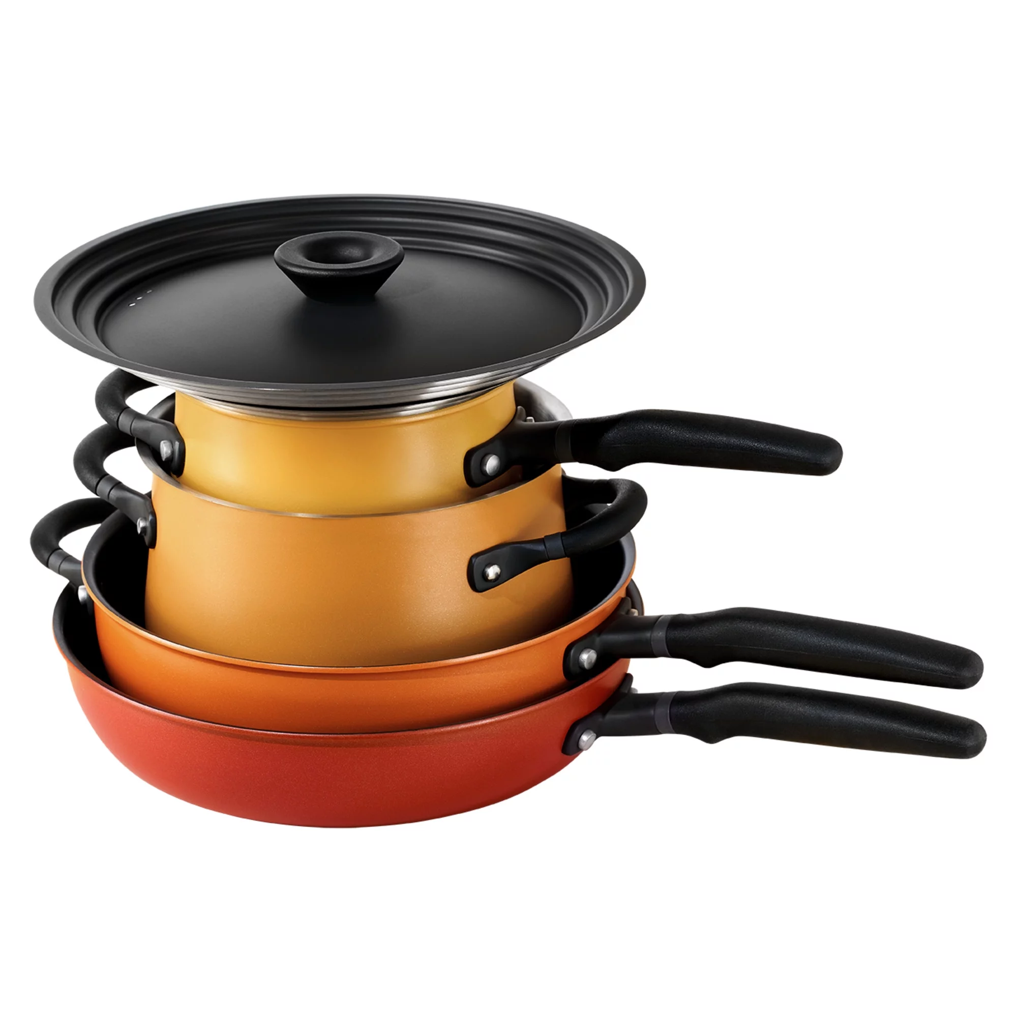 Meyer Accent 6 Piece Aluminum Nonstick and Stainless Steel Pots and Pans Set