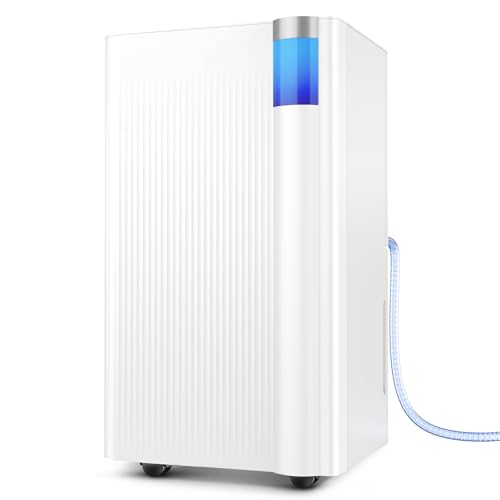 2500 Sq.Ft Dehumidifier for Basement with Drain Hose, 34 Pints Dehumidifiers for Home Large Room Bathroom Bedroom,3 Modes