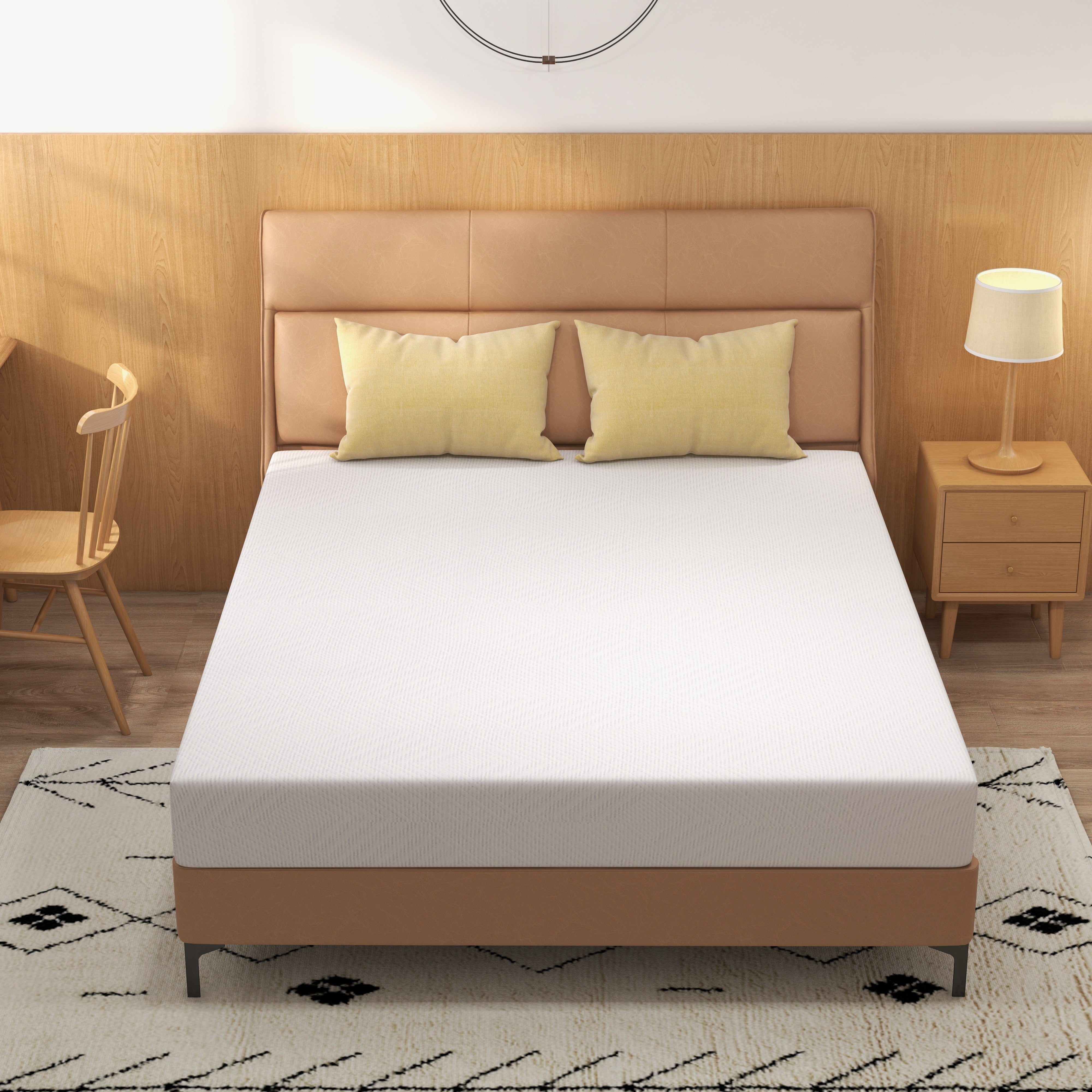8 inch Full Size Green Tea Cooling Memory Foam Mattress in a box, Medium Feeling, Cooling Gel Infused,Made in USA, White - Radiant Selections