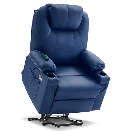 MCombo Dual Motor Large Power Lift Recliner Chair for Elderly, Lay Flat Lift Chair with Heat and Massage, Big Lift Recliner for Tall People