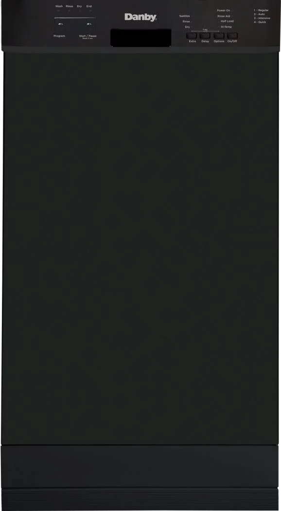 Danby DDW18D1EB 18" Wide Built-in Dishwasher in Black
