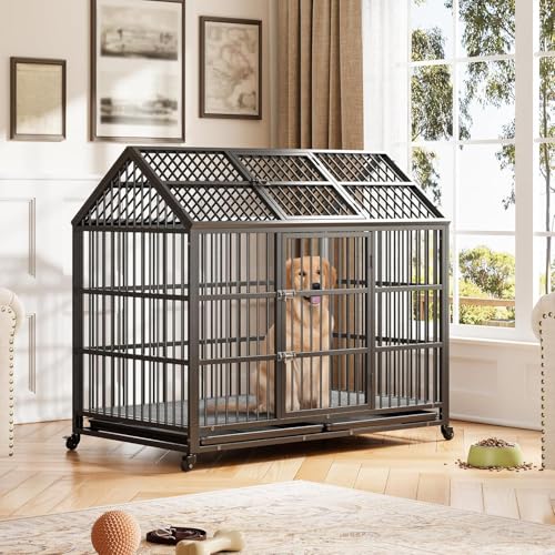 Heavy Duty Dog Crate for Large Medium Small Dogs