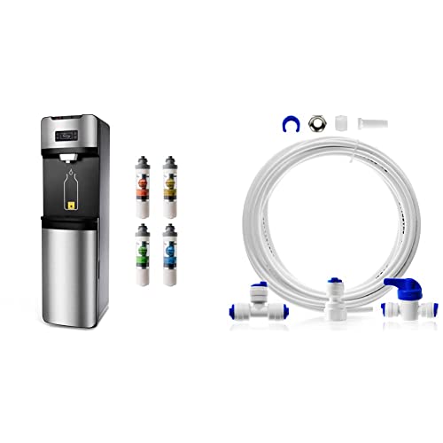 iSpring Bottleless Water Dispenser Self Cleaning, Hot, Cold, and Room Temperature Settings, Stainless Steel