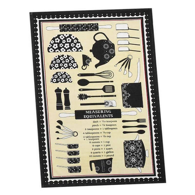 Design Imports Country Kitchen Measurements Flour Sack Towel