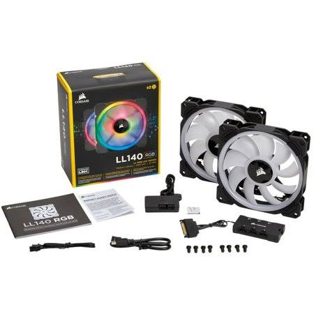 Corsair - LL Series 140mm Case Cooling Fan Kit with RGB Lighting