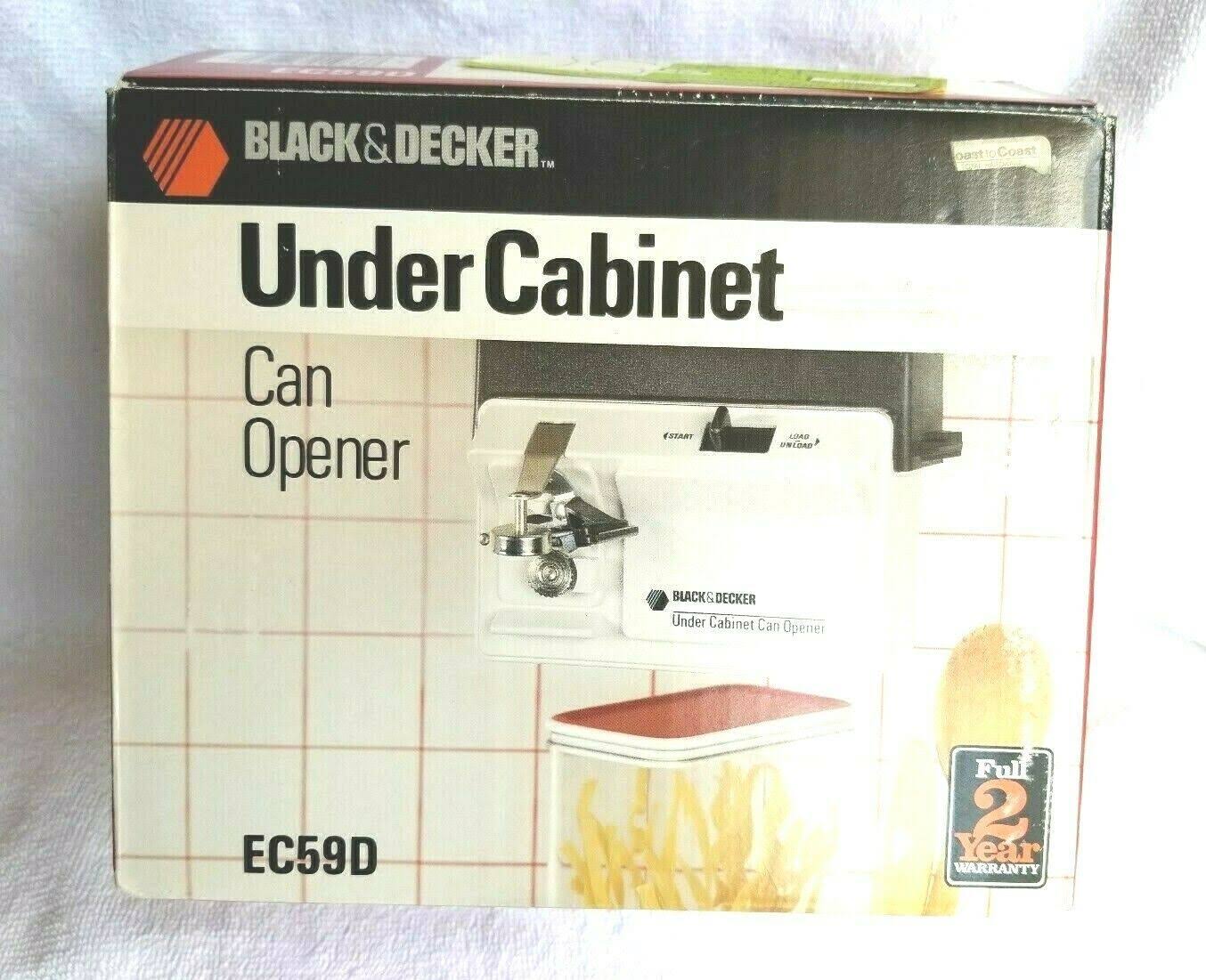 Black u0026 Decker Spacemaker Under Cabinet Electric Can Opener EC59D