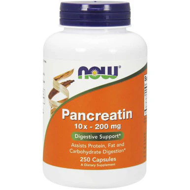 Now Foods Pancreatin 10x-200mg 250c - Kansas Nuitrition - HNZSDS