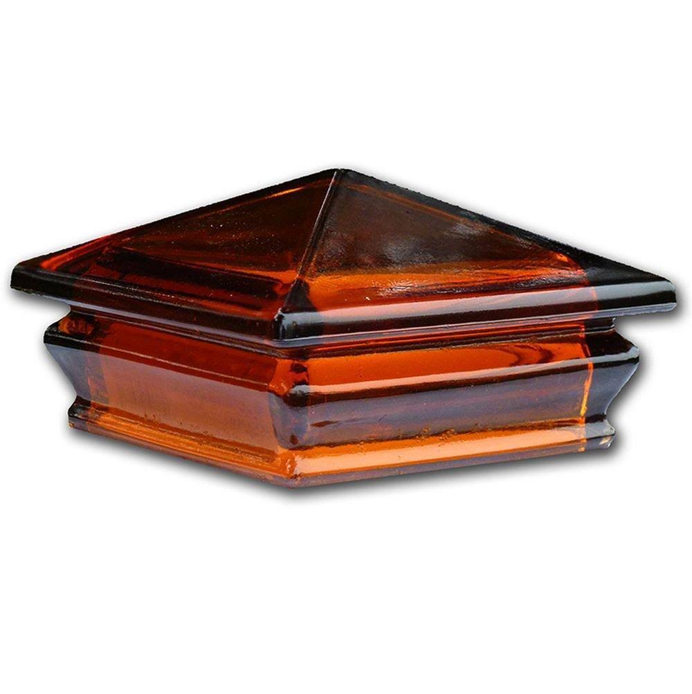 Woodway | Glass Post Cap - Amber - 3-5/8x22