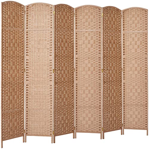 Rose Home Fashion Room Divider, Room Dividers and Folding Privacy Screens, 16" Privacy Screen 8 Panel Room Divider Wall Partition Room Dividers