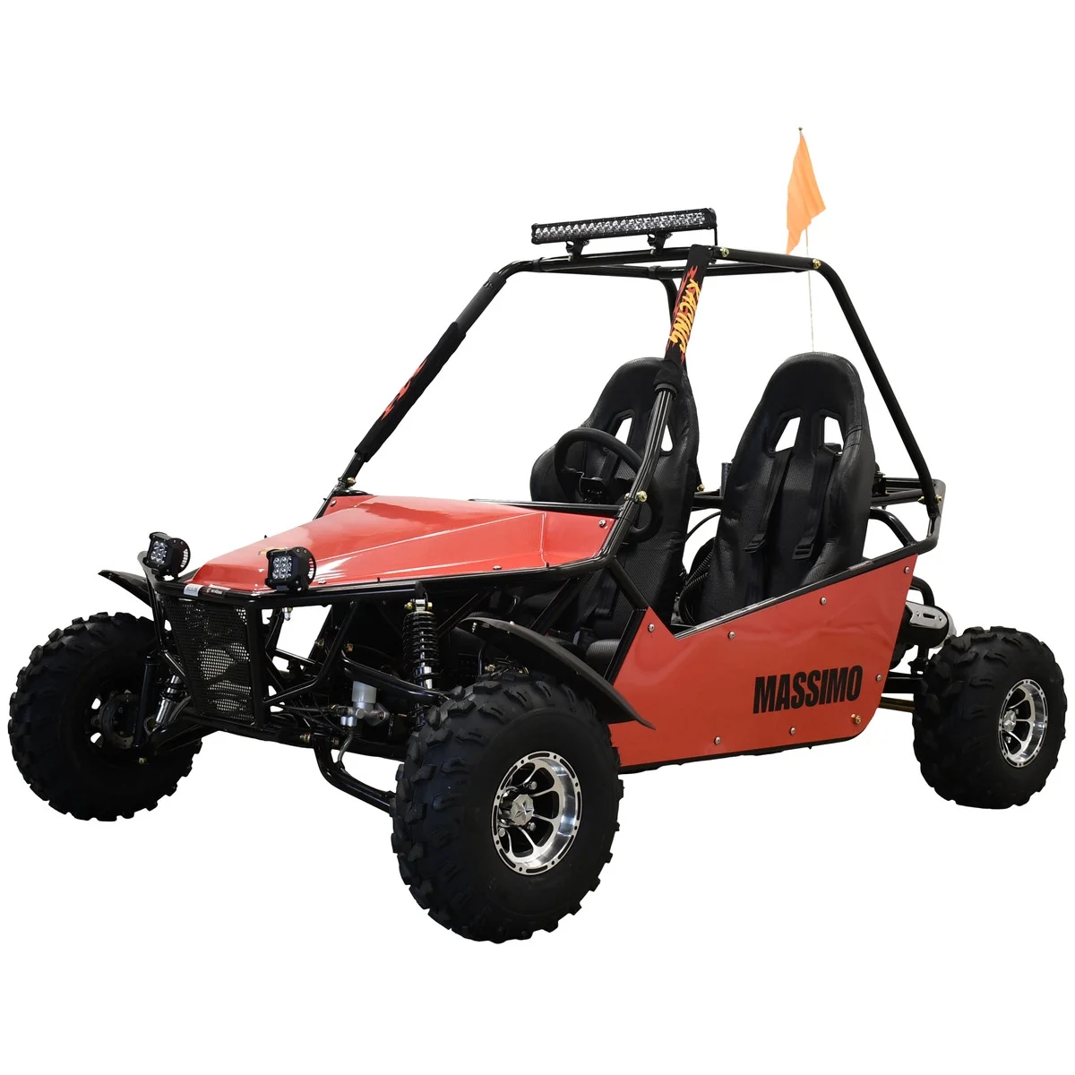 Massimo GKM 200|4 Stroke 177cc 2WD Go Kart (Red) - Curated Treasures Market