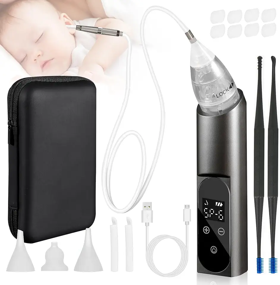 2025 Ear Wax Vacuum Removal Tool, 6 Gear Strong Suction Electric Ear Cleaner Ear Vacuum Wax Remover