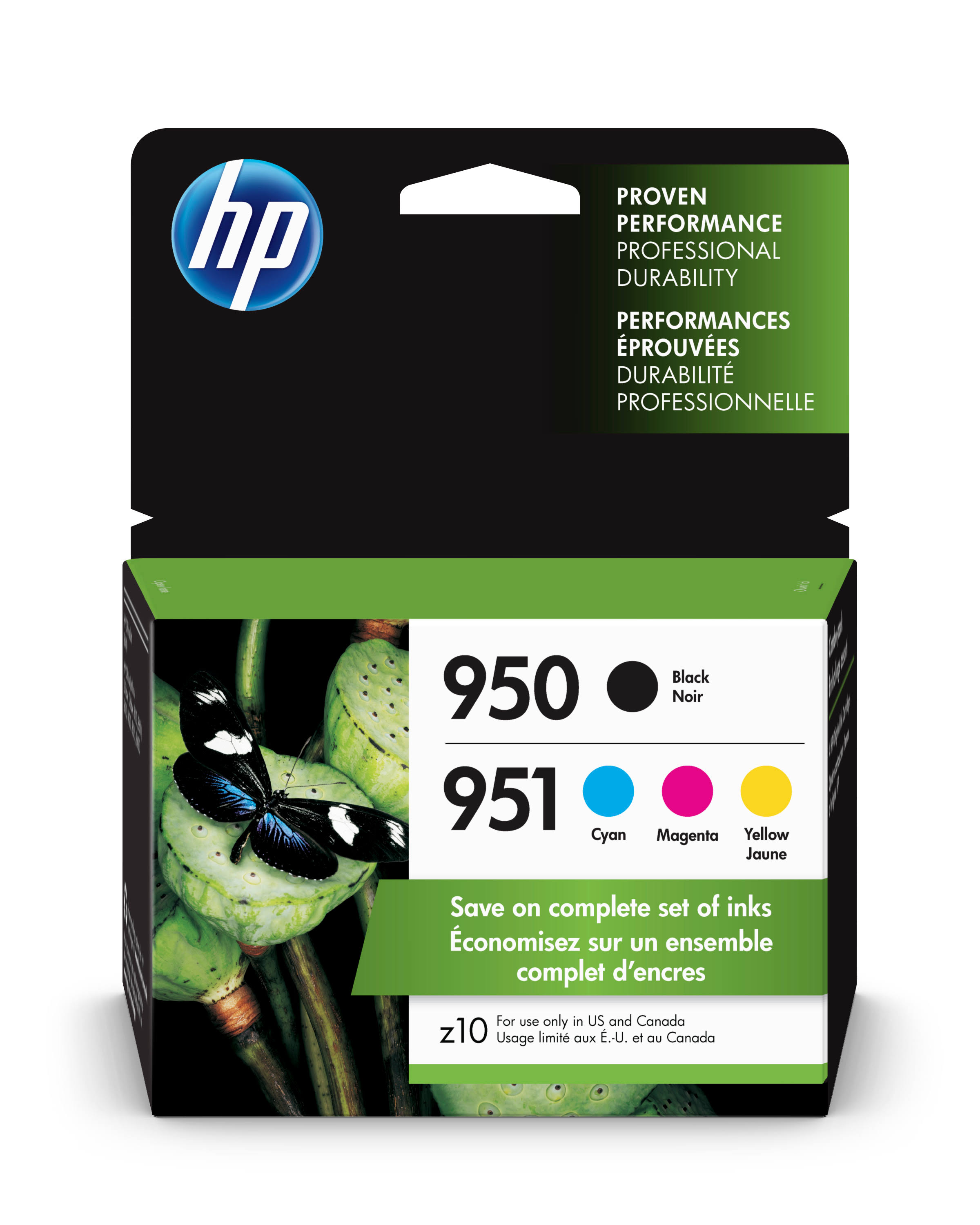 HP 950 Black HP 951 Tri-Color Original Ink Cartridges 4-Pack X4E06AN
