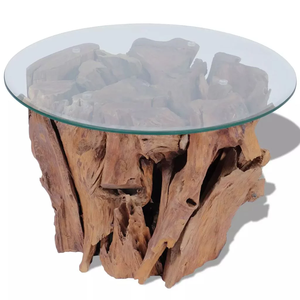 Andoer Coffee Table Solid Teak Driftwood 23.6"