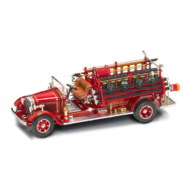 1932 Buffalo Type 50 Fire Truck Red with Accessories 1/24 Diecast Model by Road Signature